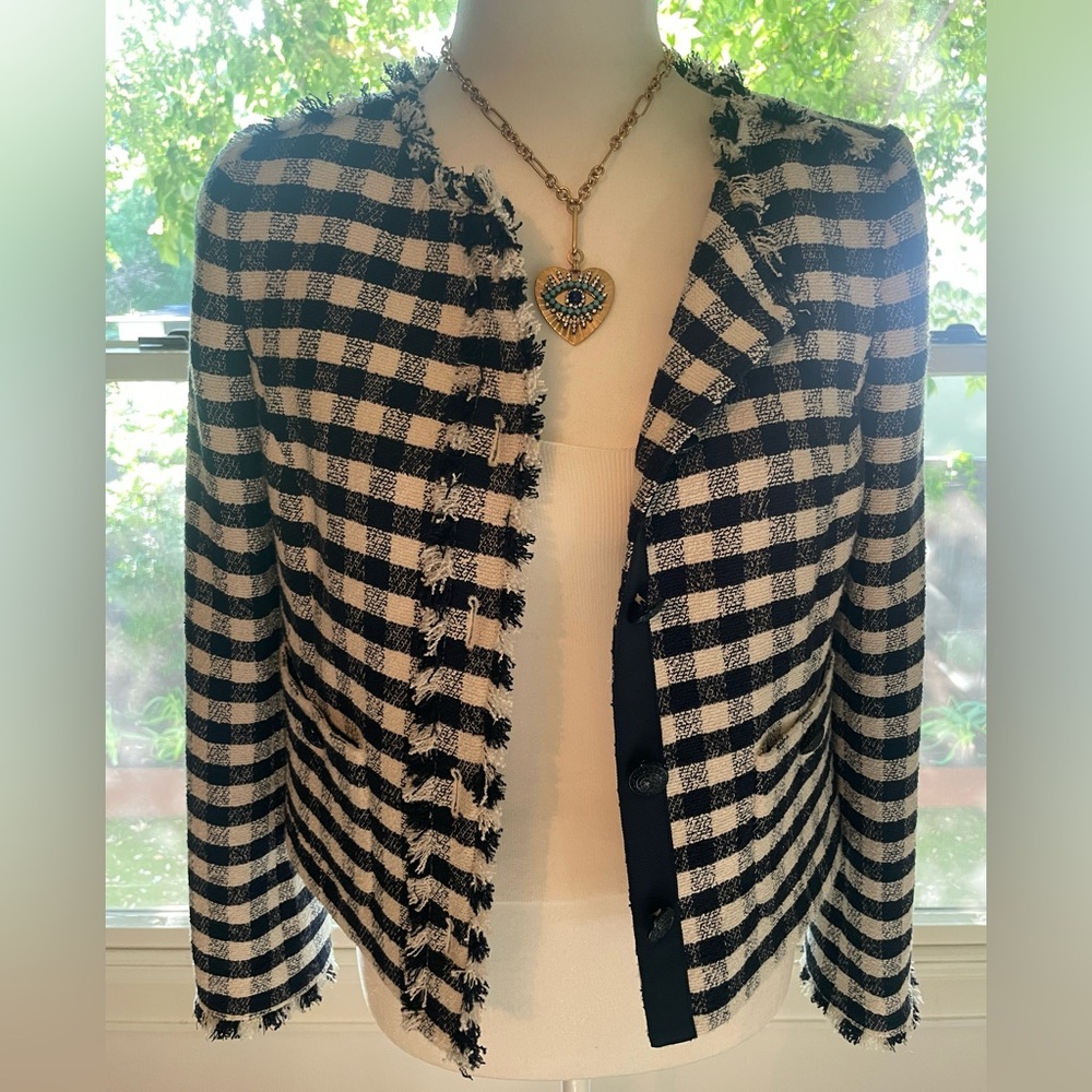 Brooks Brothers gingham Chanel-style jacket